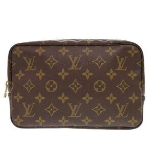 AUTHENTIC LOUIS VUITTON Monogram Trousse Toilette 23 Pouch Bag LTJ451-010226